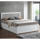 Wooden Ottoman Storage Small Double Bed - Malmo