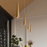 Wooden Pendant Light With Sula 1 Lamp - Peach Puff