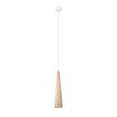 Wooden Pendant Light With Sula 1 Lamp - Peach Puff