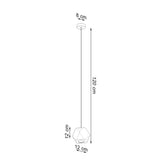 Wooden Pendant Light With Woody Lamp - Peach Puff