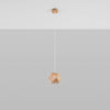 Wooden Pendant Light With Woody Lamp - Peach Puff