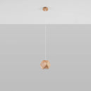 Wooden Pendant Light With Woody Lamp - Peach Puff