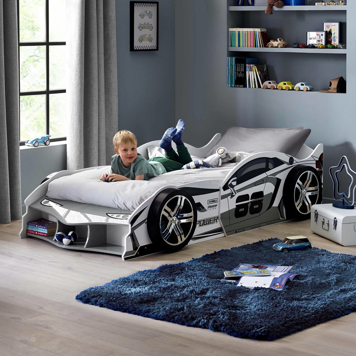 Wooden Racer Car Bed - Storm
