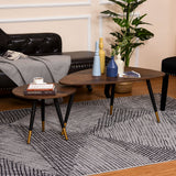 Wooden Scandinavian-Style Coffee Tables in Set of 2 - Velmora