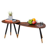 Wooden Scandinavian-Style Coffee Tables in Set of 2 - Velmora