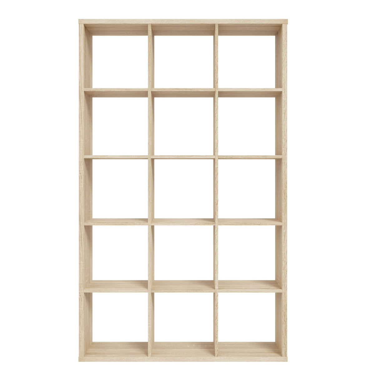Wooden Shelving Unit With 15 Open Storage Cubes - Mauro