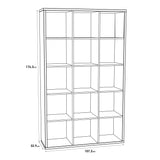 Wooden Shelving Unit With 15 Open Storage Cubes - Mauro