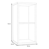 Wooden Shelving Unit With 2 Open Storage Cubes - Mauro