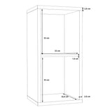 Wooden Shelving Unit With 2 Open Storage Cubes - Mauro