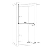 Wooden Shelving Unit With 2 Open Storage Cubes - Mauro