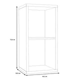 Wooden Shelving Unit With 2 Open Storage Cubes - Mauro