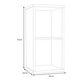 Wooden Shelving Unit With 2 Open Storage Cubes - Mauro