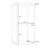 Wooden Shelving Unit With 2 Open Storage Cubes - Mauro