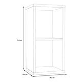 Wooden Shelving Unit With 2 Open Storage Cubes - Mauro