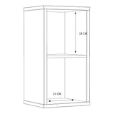 Wooden Shelving Unit With 2 Open Storage Cubes - Mauro