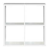 Wooden Shelving Unit With 4 Open Storage Cubes - Mauro
