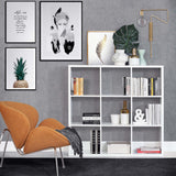 Wooden Shelving Unit With 9 Open Storage Cubes - Mauro