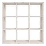Wooden Shelving Unit With 9 Open Storage Cubes - Mauro