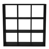 Wooden Shelving Unit With 9 Open Storage Cubes - Mauro