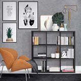 Wooden Shelving Unit With 9 Open Storage Cubes - Mauro