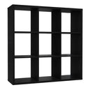 Wooden Shelving Unit With 9 Open Storage Cubes - Mauro
