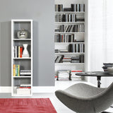 Wooden Shelving Unit Tall With 4 Open Storage Cubes - Mauro