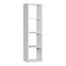 Wooden Shelving Unit Tall With 4 Open Storage Cubes - Mauro