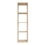 Wooden Shelving Unit Tall With 4 Open Storage Cubes - Mauro