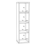 Wooden Shelving Unit Tall With 4 Open Storage Cubes - Mauro