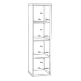 Wooden Shelving Unit Tall With 4 Open Storage Cubes - Mauro