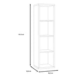 Wooden Shelving Unit Tall With 4 Open Storage Cubes - Mauro