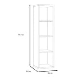 Wooden Shelving Unit Tall With 4 Open Storage Cubes - Mauro