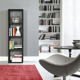 Wooden Shelving Unit Tall With 4 Open Storage Cubes - Mauro