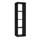 Wooden Shelving Unit Tall With 4 Open Storage Cubes - Mauro