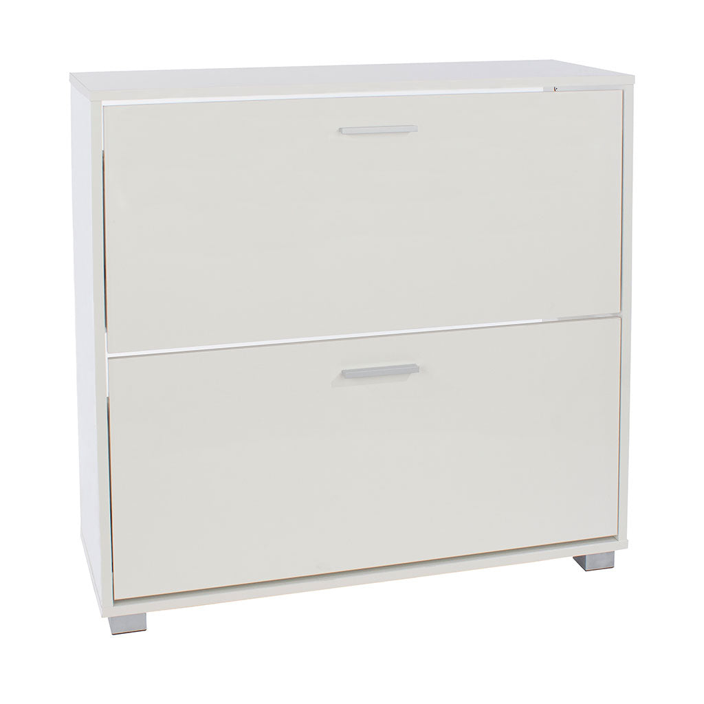 Wooden Shoe Cabinet With 2 Flap Doors - Lido