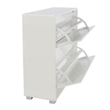 Wooden Shoe Cabinet With 2 Flap Doors - Lido