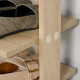Wooden Shoe Rack 32cm Wide 7 Tier - Velmora