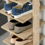 Wooden Shoe Rack 32cm Wide 7 Tier - Velmora
