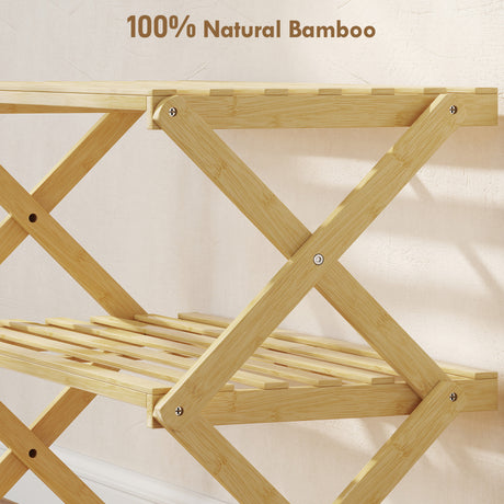 Wooden Shoe Rack 60cm Wide 3 Tier - Velmora