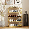 Wooden Shoe Rack 60cm Wide 5 Tier - Velmora