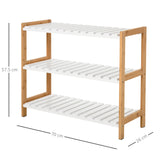 Wooden Shoe Rack 70cm Wide 3 Tier - Velmora