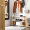 Wooden Shoe Rack 70cm Wide 3 Tier - Velmora