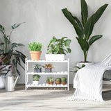 Wooden Shoe Rack 70cm Wide 3 Tier - Velmora