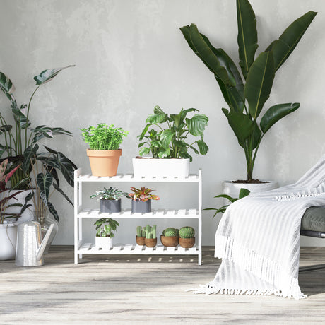 Wooden Shoe Rack 70cm Wide 3 Tier - Velmora