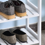 Wooden Shoe Rack 70cm Wide 3 Tier - Velmora