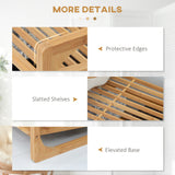 Wooden Shoe Rack 76cm Wide 3 Tier - Velmora