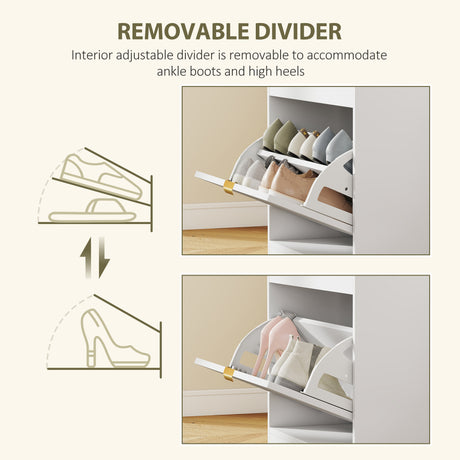 Wooden Shoe Storage Bench 60cm Wide With Flip Drawer - Velmora