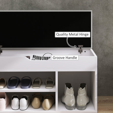 Wooden Shoe Storage Bench 80cm Wide With Cushion - Velmora