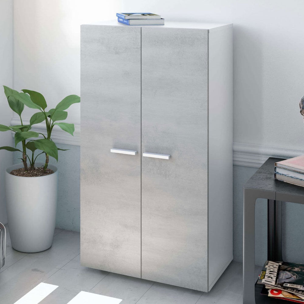 Wooden Shoe Storage Cabinet 103cm High With 2 Doors - Zulia