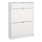 Wooden Shoe Storage Cabinet With 2 Flap Doors And 1 Drawer - Seabrook